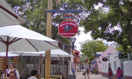 The Bull and Crown Publick House on St. George Street in St. Augustine.