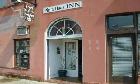 Front entrance to the Pirate Haus Inn in St. Augustine.