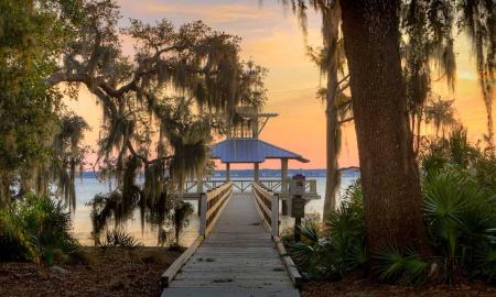 The pier at Riverfront Park north of St. Augustine, Florida