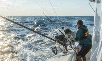 Anglers fishing in an offshore tournament in St. Augustine