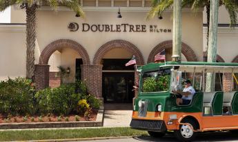 An easy walk to downtown and many attractions, the DoubleTree is also a stop for the Old Trolleys