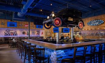 The bar inside Ford's Garage