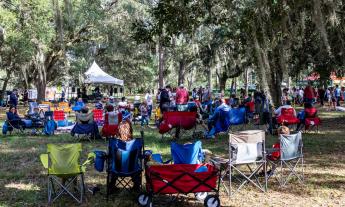 The crowd at the Groove in the Grove event