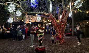 The decorated space at the Colonial Oak