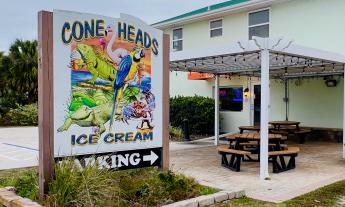 Cone Heads' exterior on St. Augustine Beach