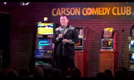 Jimmy Failla performs a comedic skit at the Carson Comedy Club. 