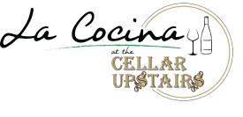 The logo for La Cocina at the Cellar Upstairs