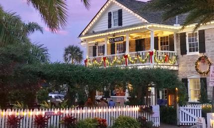 O.C. White's Restaurant, lit for Nights of Lights