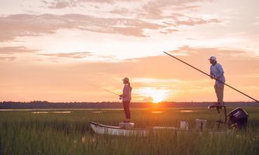 A fly-fishing excursion taking place