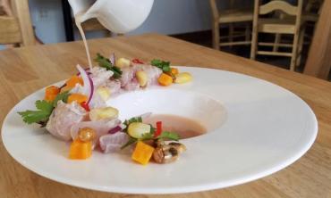 Ceviche is a popular dish at Llama Restaurant.